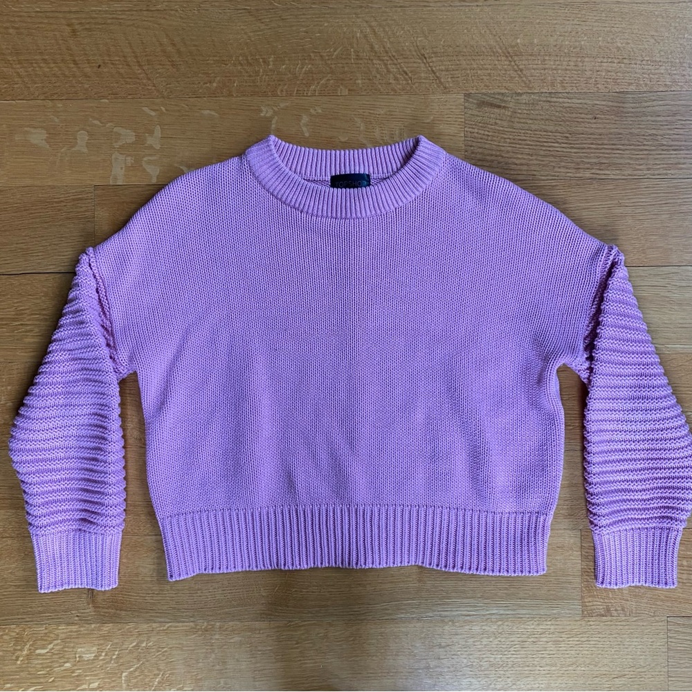 TOPSHOP Light Pink Cropped Sweater